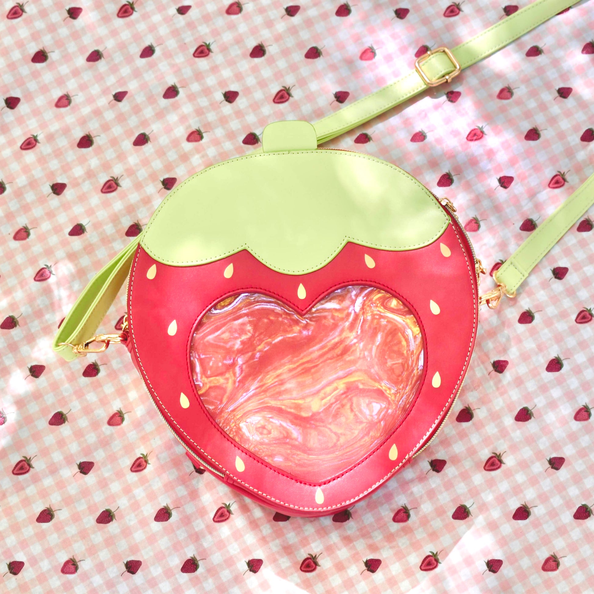 PREORDER Strawberry Heart Ita Bag Red Heart Bag Heart Ita 